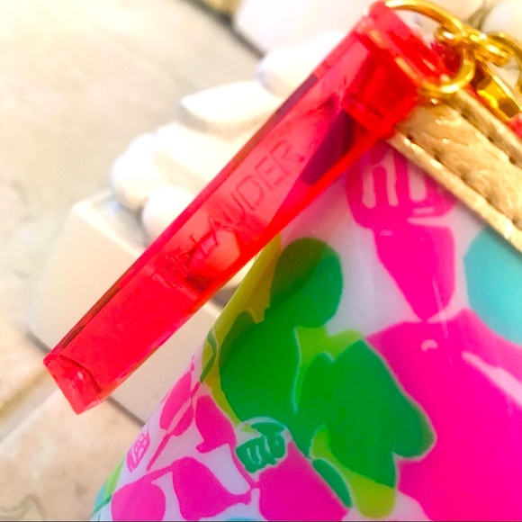 🆕🔥LILY PULITZER BY ESTEE LAUDER SUPER CUTE MAKE UP BAG NWOT!! VYNAL MATERIAL - Picture 6 of 7